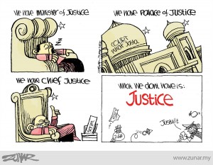 Zunar - malaysiakini - zunar.my - Cartoonkini-JUSTICE-7-Jan-2016