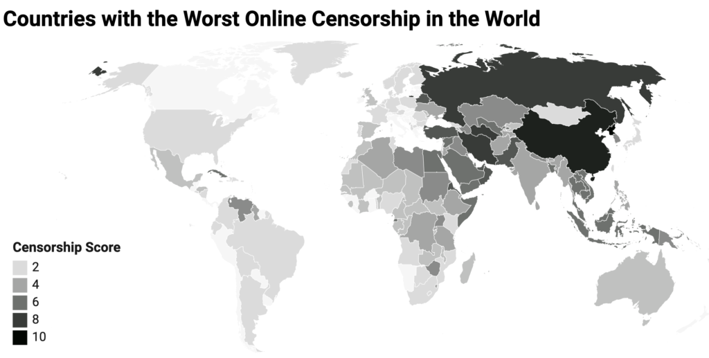 Global Freedom Of Expression Internet Censorship A Global Map Of Internet Restrictions