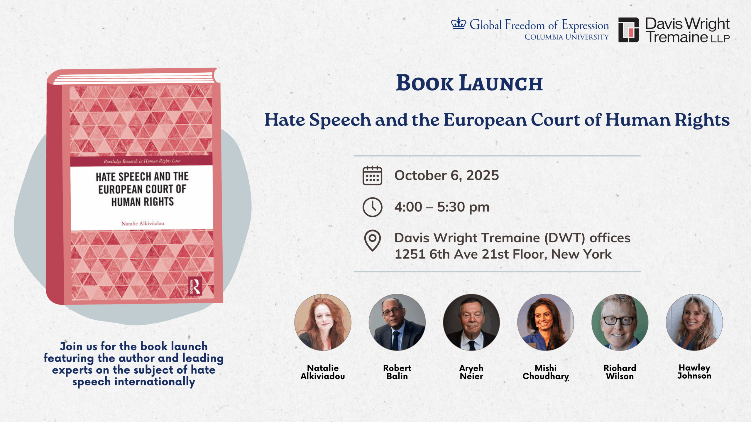 Global Freedom of Expression Book launchSpeech and the